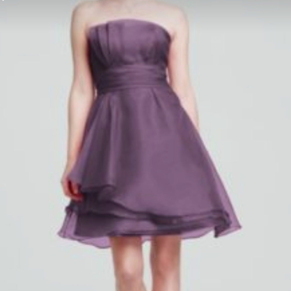 Purple Strapless Dress Size 10